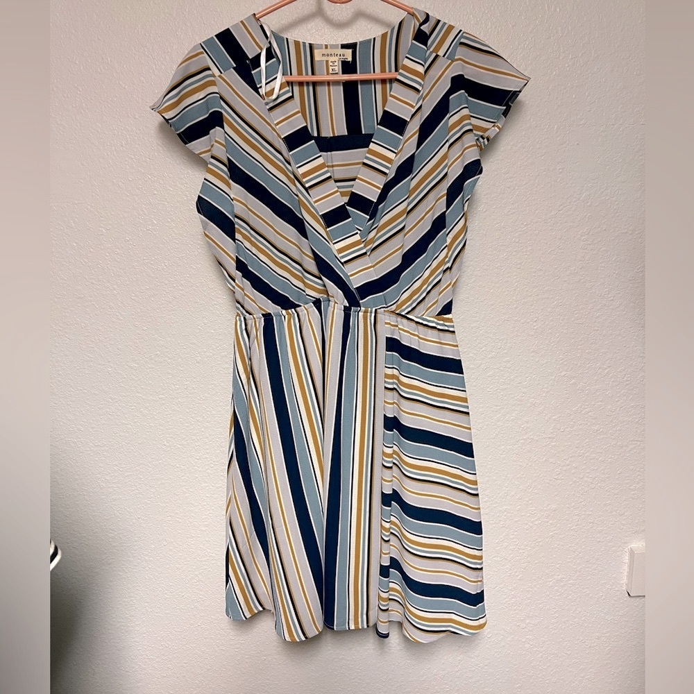 Striped Monteau dress